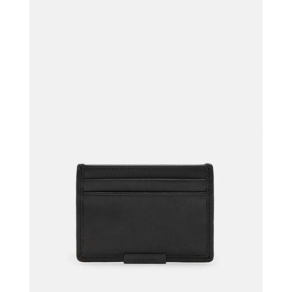 Allsaints Australia Mens Dove Leather Cardholder Wallet Black AU17-521